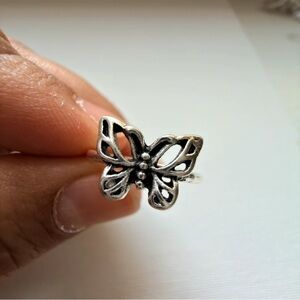 Butterfly Dsigns Silver Butterfly Openwork Ring